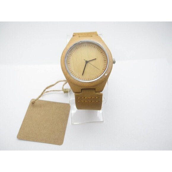 Men's Cucol Wooden Analog 47mm Dial Causal Round Watch (D931) - Picture 5 of 12